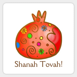 Shanah Tovah Festive Pomegranate Magnet